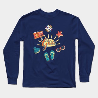 Goa India Tourist Hippie Beach Long Sleeve T-Shirt